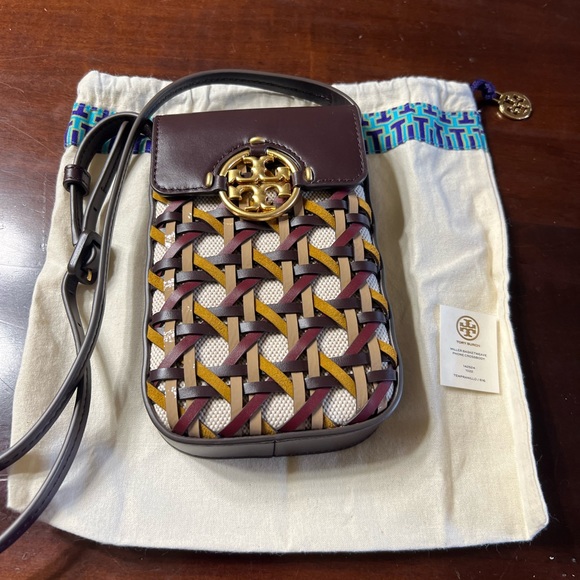 Tory Burch Basketweave Phone Crossbody NEW - Picture 4 of 8